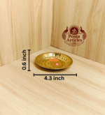 Brass Small Pooja Plate 4.3 Inch - Image 2