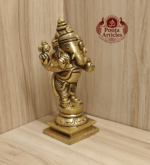 Brass Standing Ganesha Statue 4.7 Inch - Image 3