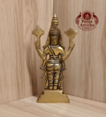 Brass Tirupati Balaji Perumal Idol 7 Inch - Image 5