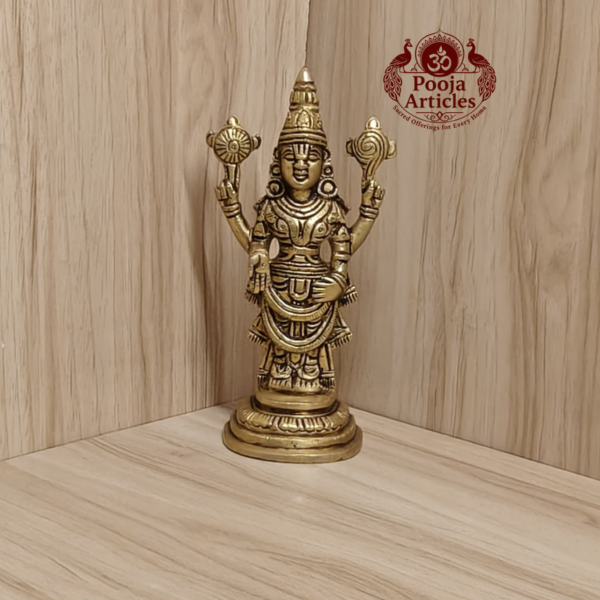 Brass Tirupati Balaji Perumal Idol 7 Inch