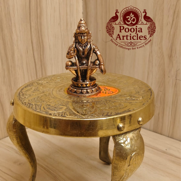 Copper Ayyappan Statue 1.5 Inch