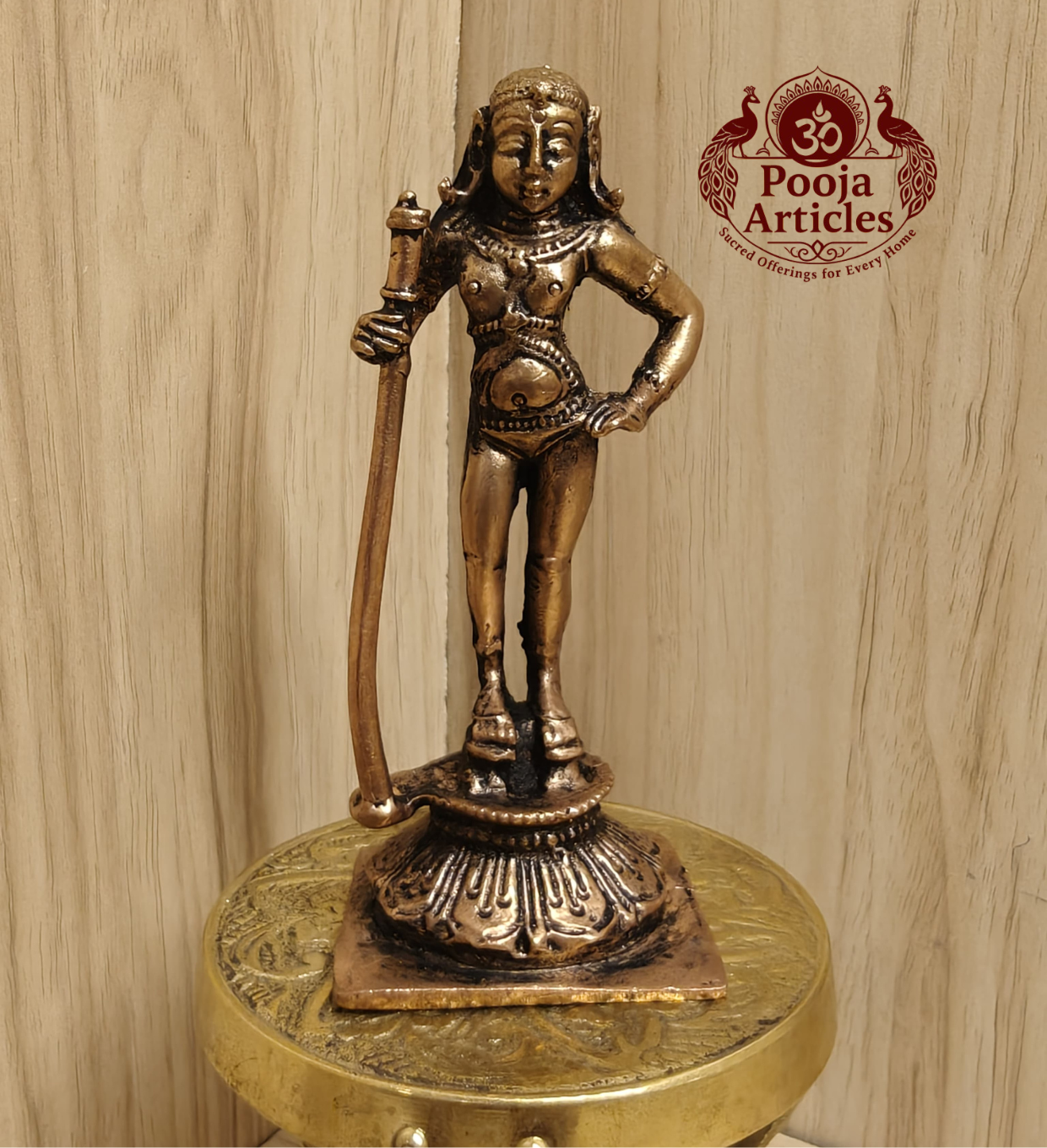 Copper Dhandayuthapani Swamy Idol 4.2 Inch Copper Dhandayuthapani Swamy Idol 4.2 Inch