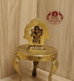 Brass Mini Ganesha Idol With Arch 2.5 Inch - Image 5
