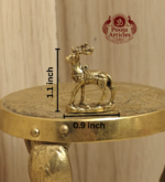 Miniature Brass Deer Statue 1.1 Inch - Image 2