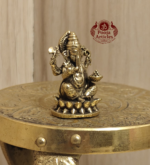 Miniature Brass Ganesh Statue 1.2 Inch - Image 3