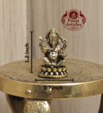 Miniature Brass Ganesh Statue 1.2 Inch - Image 2