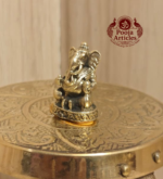 Miniature Brass Ganesha Idol 1.1 Inch - Image 4