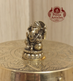 Miniature Brass Ganesha Statue 1.1 Inch - Image 4