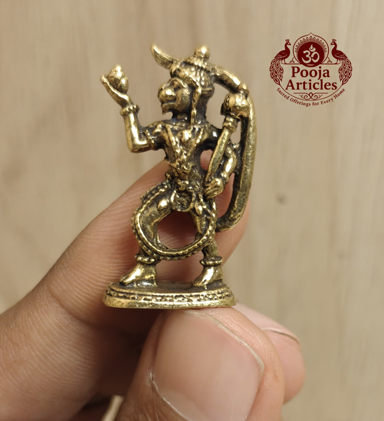 Miniature Brass Hanuman Statue 1.5 Inch Miniature Brass Hanuman Statue 1.5 Inch