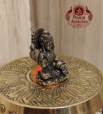 Miniature Brass Lakshmi Statue 1.3 Inch - Image 3