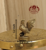 Miniature Brass Lucky Rooster Statue 1.2 Inch - Image 2