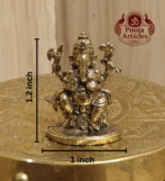 Miniature Brass Ganesh Murti 1.2 Inch - Image 2