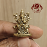 Miniature Brass Ganesh Idol 1.2 Inch
