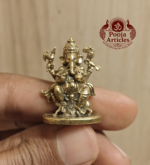 Miniature Brass Ganesh Idol 1.2 Inch