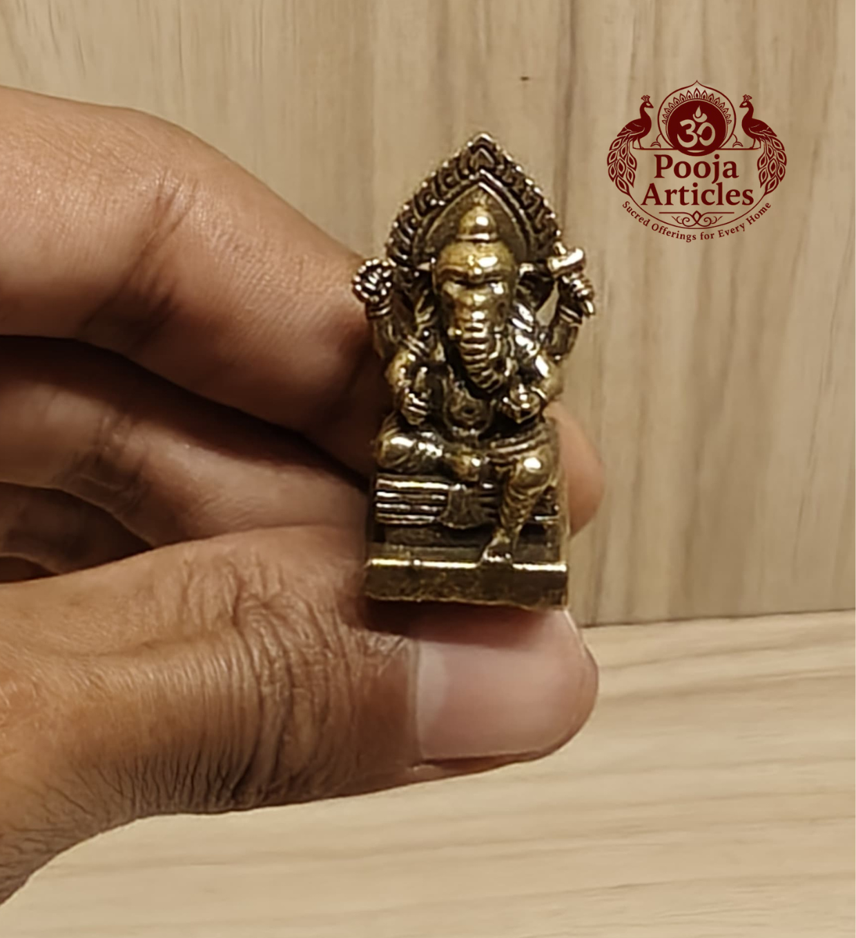 Miniature Brass Ganesh Statue 1.5 Inch Miniature Brass Ganesh Statue 1.5 Inch