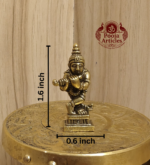 Miniature Brass Krishna Murti 1.6 Inch - Image 2