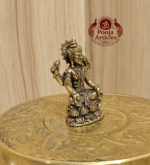 Miniature Brass Lakshmi Idol 1.4 Inch - Image 3