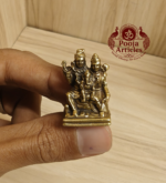 Miniature Brass Shiva Parivar Idol 1.1 Inch