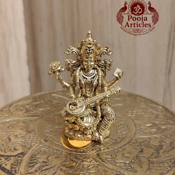 Panchaloha Saraswati Idol 1.5 Inch