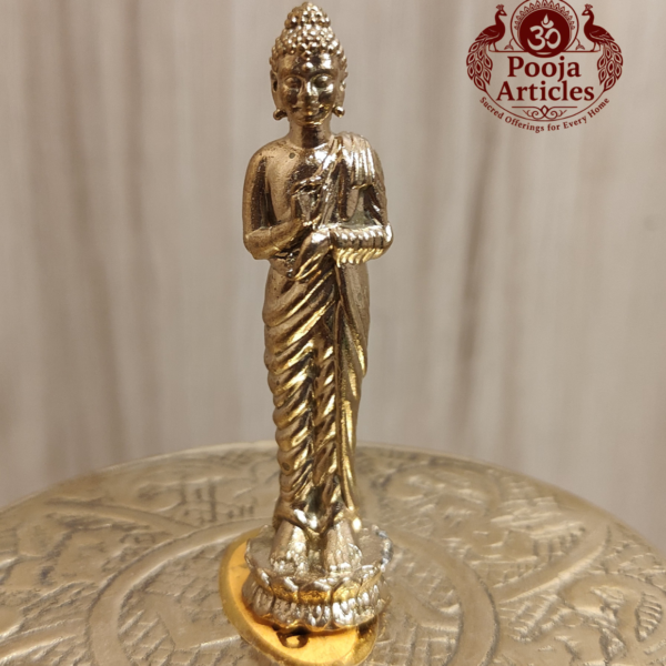 Panchaloha Standing Buddha Idol 2.2 Inch