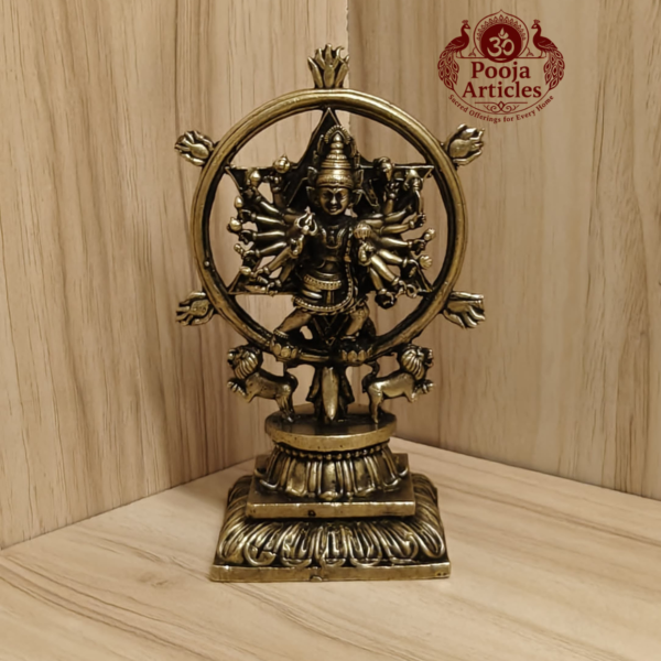 Premium Brass Chakrathalwar Statue 5 Inch