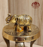 Premium Brass Elephant Statue 1.5 Inch