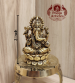 Premium Brass Lord Ganesh Idol 3 Inch - Image 2