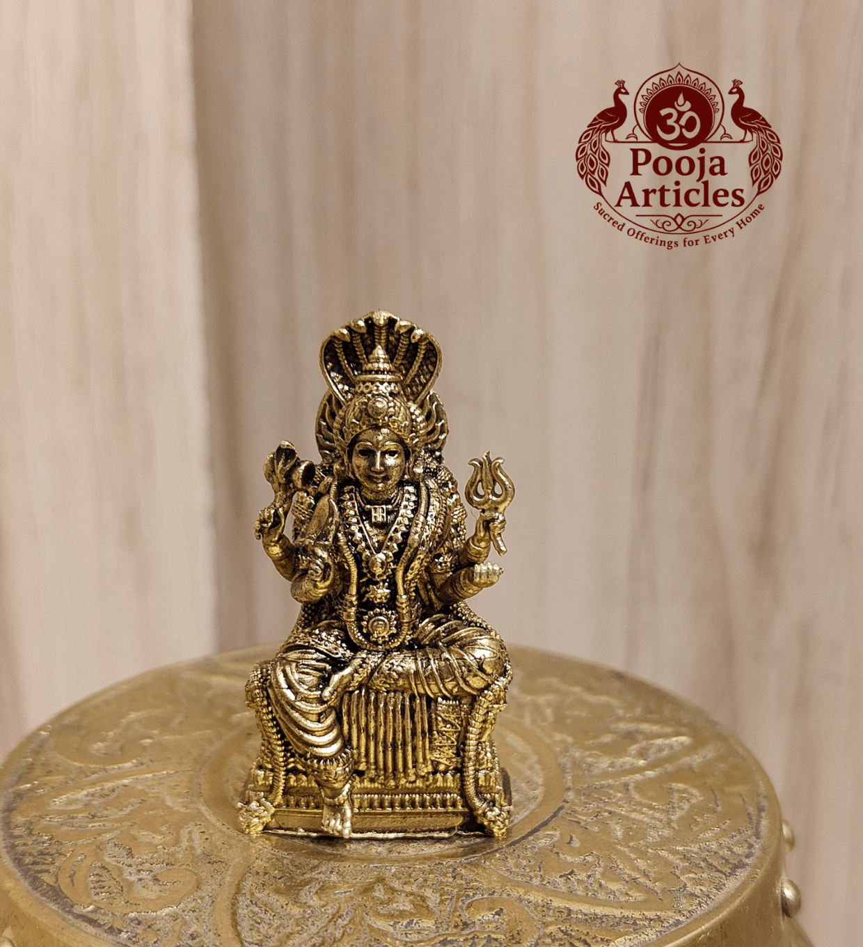 Premium Brass Mariamman Statue 2 Inch Premium Brass Mariamman Statue 2 Inch