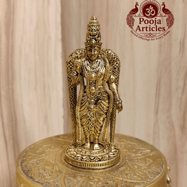 Premium Brass Meenakshi Amman Statue 3 Inch