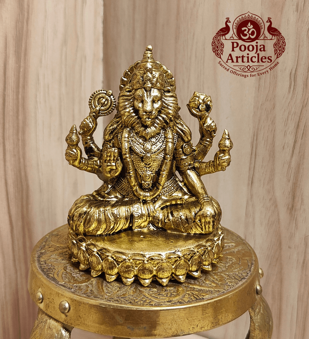Premium Brass Narasimha Statue 3 Inch Premium Brass Narasimha Statue 3 Inch