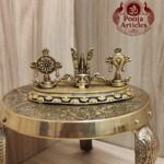 Premium Brass Shankh Chakra Namah Idol 1.5 Inch