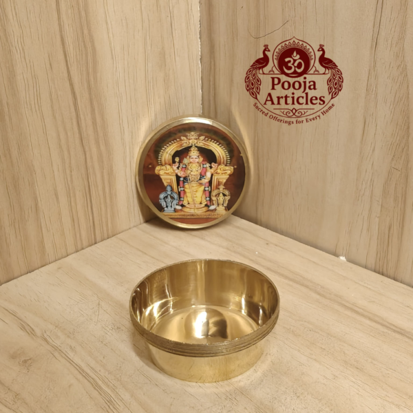 Brass Tiruchendur Murugan Kumkum Chimil 2 Inch