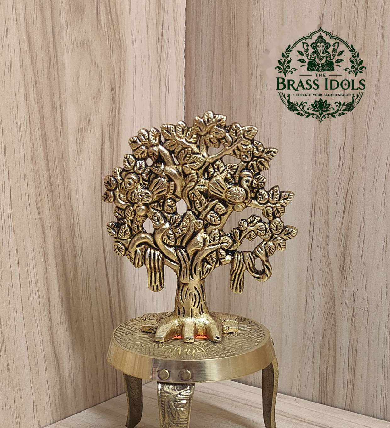 Brass Kalpavriksha Tree 3.8 Inch Brass Kalpavriksha Tree 3.8 Inch