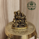 Brass Shiva Family Idol 1.6 Inch