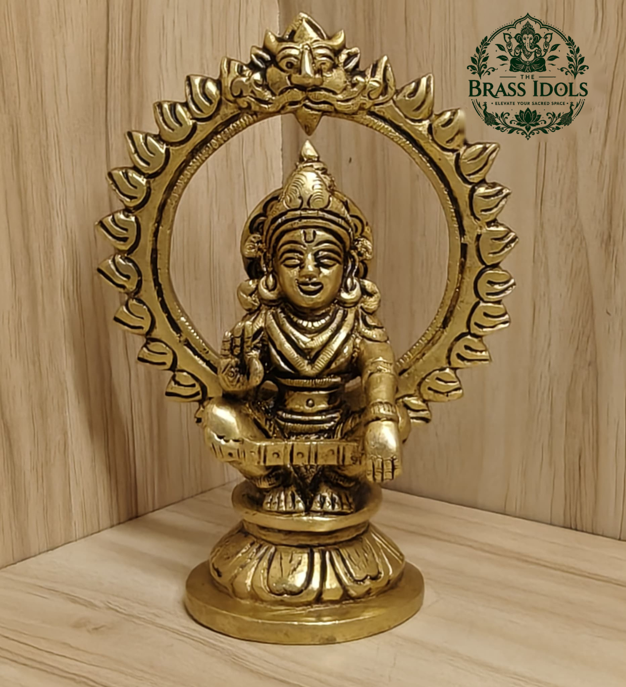 Brass Ayyappan Statue 5 Inch Brass Ayyappan Statue 5 Inch