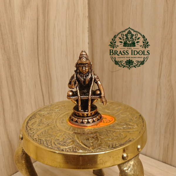 Copper Ayyappan Statue 2 Inch