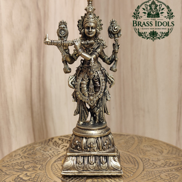 Premium Brass Krishna Statue 3.6 Inch