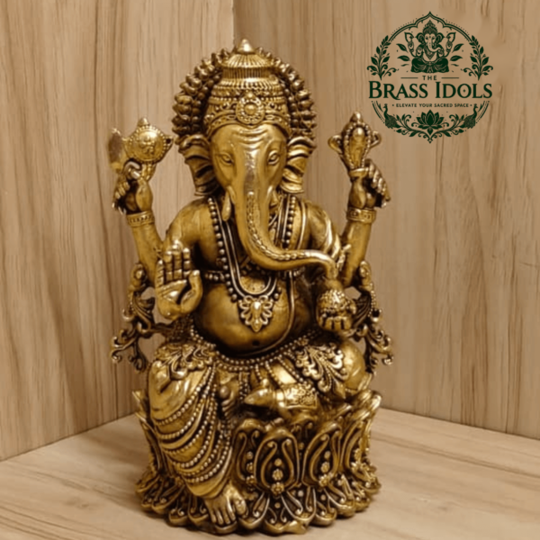 Premium Brass Ganesh Statue 5 Inch