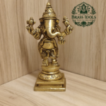 Brass Standing Ganesha Statue 4.7 Inch