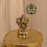 Brass Ganesha Statue 1.7 Inch