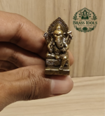 Miniature Brass Ganesh Statue 1.5 Inch