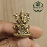 Miniature Brass Ganesh Idol 1.2 Inch