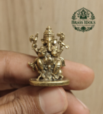 Miniature Brass Ganesh Idol 1.2 Inch
