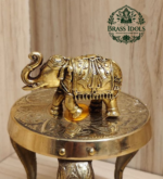 Premium Brass Elephant Statue 1.5 Inch