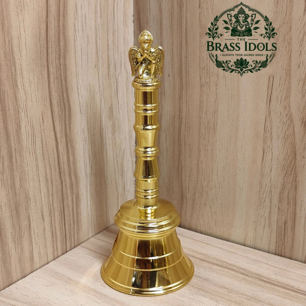 Premium Brass Pooja Bell With Garuda Handle 4.6 Inch