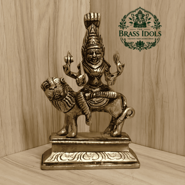 Brass Pratyangira Devi Statue 6.2 Inch