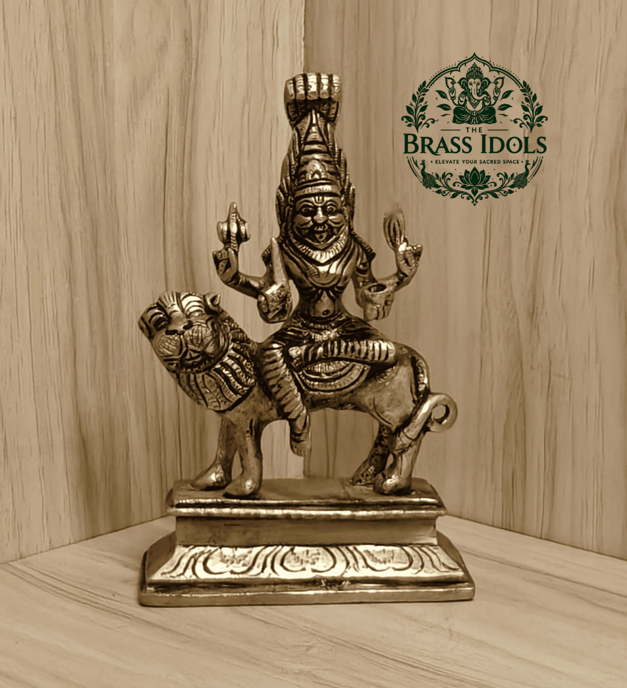 Brass Pratyangira Devi Statue 6.2 Inch Brass Pratyangira Devi Statue 6.2 Inch