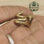 Miniature Brass Snake Cobra Figurine 0.6 Inch