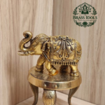 Premium Brass Elephant Statue 2.5 Inch