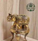 Premium Brass Elephant Statue 2.5 Inch